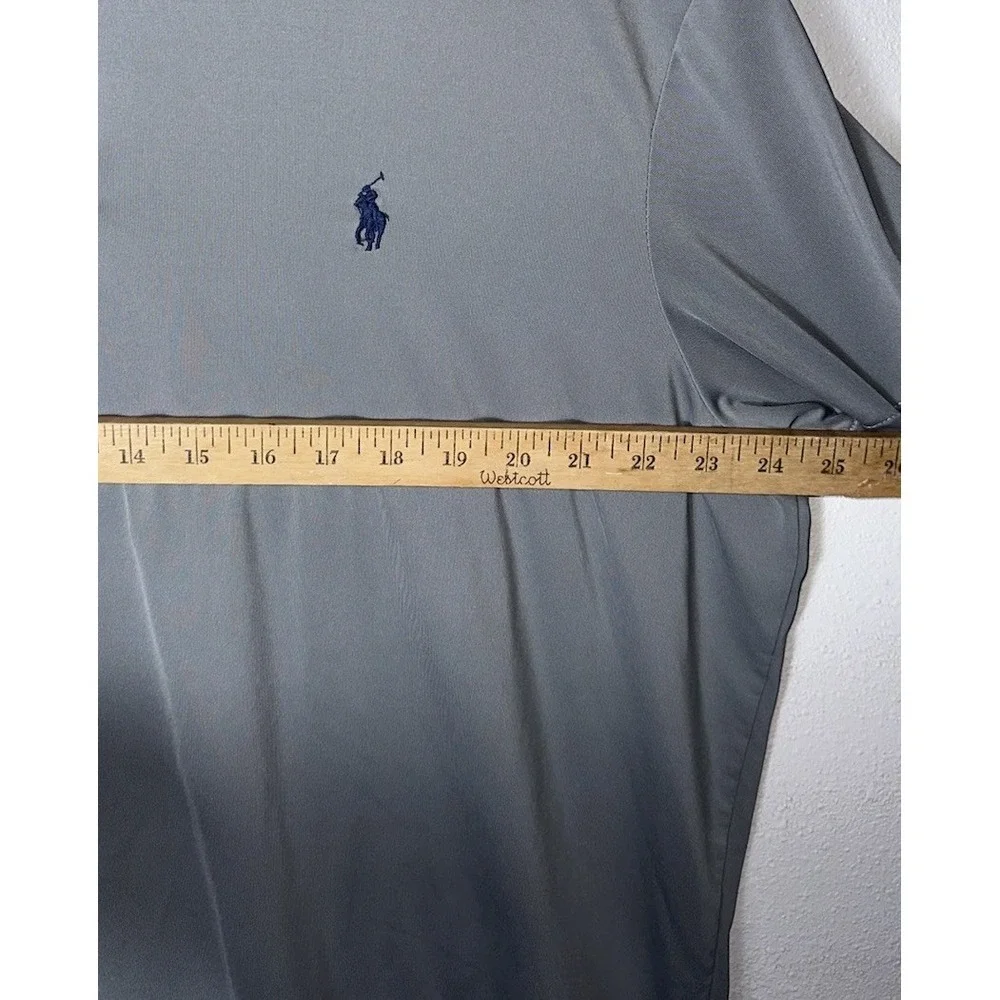 Ralph Lauren Polo Shirt Mens‎ XL Gray Performance Golf Stretch Wicking Pony